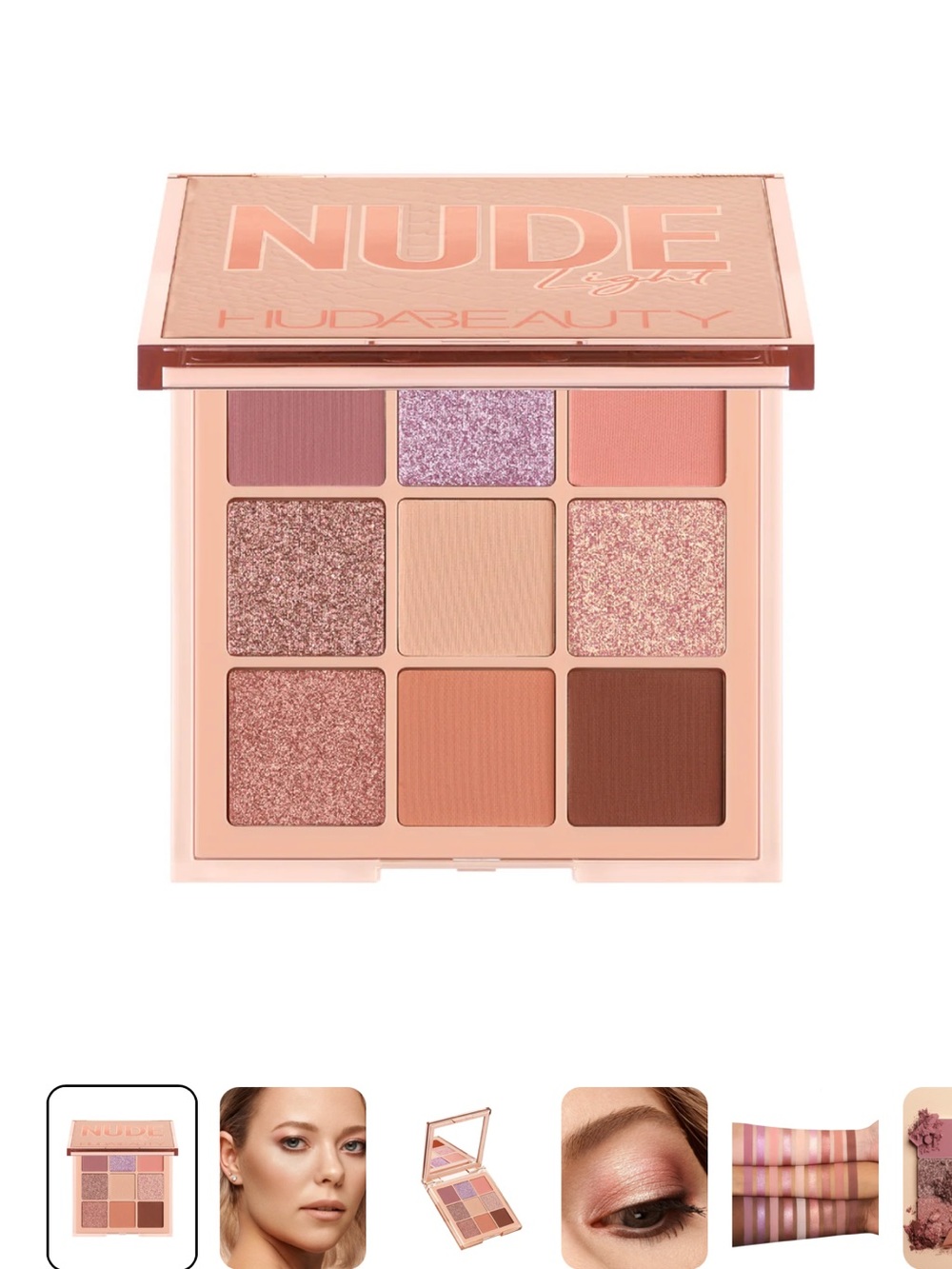 Huda Beauty Nude light eye shadow palette